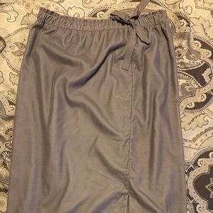 Over the knee velvet skirt